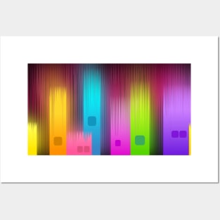 Led City Illuminated in Colors Posters and Art